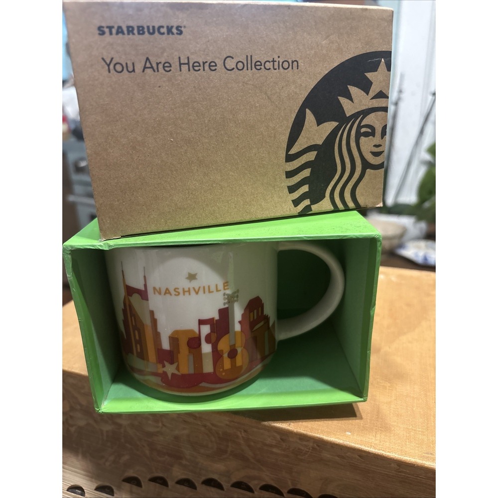 NWT 2017 Starbucks Ornament NASHVILLE TN YAH 2 oz Espresso Mug Cup You Are Here